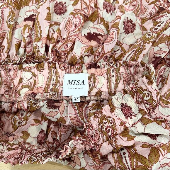 MISA Nahla Mini Skirt in San Lorenzo Floral Ruffle size XS - Picture 4 of 6